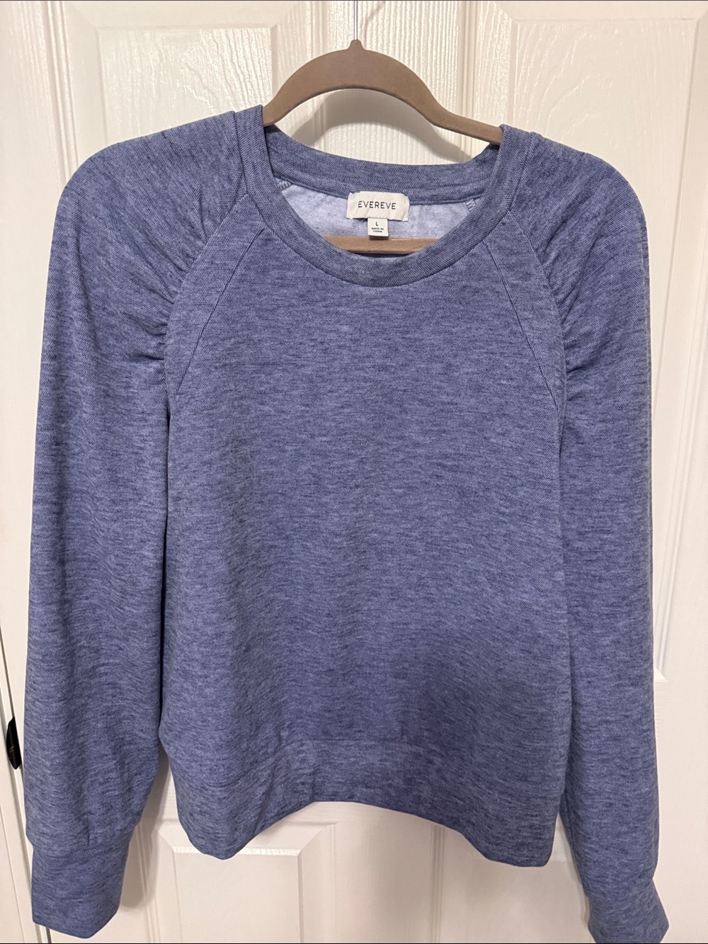 Evereve Heathered Blue Crewneck Pullover